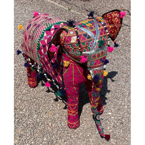 89 - ANGLO RAJ COTTON EMBROIDERED PINK ELEPHANT