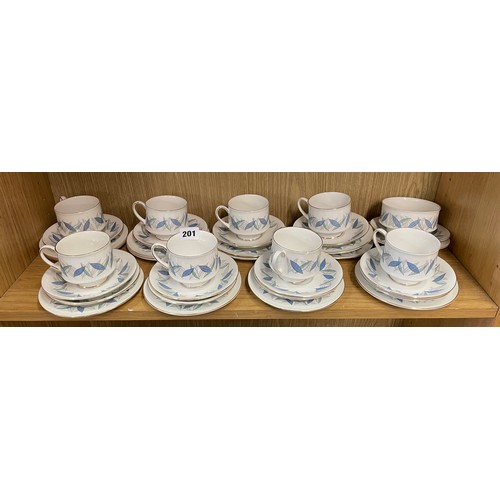 201 - ROYAL STANDARD TREND BONE CHINA TEACUPS