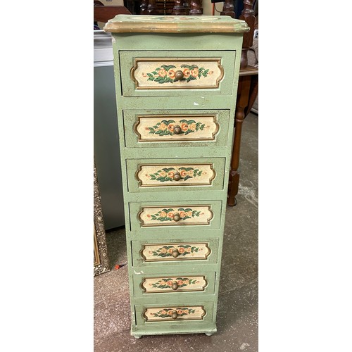 62 - SEVEN DRAWER PAINTED SPICE CHEST