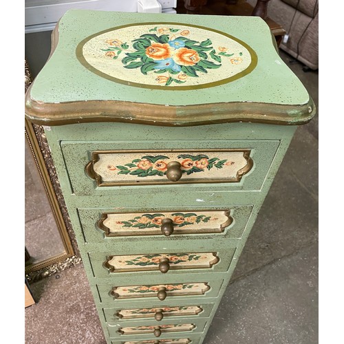 62 - SEVEN DRAWER PAINTED SPICE CHEST