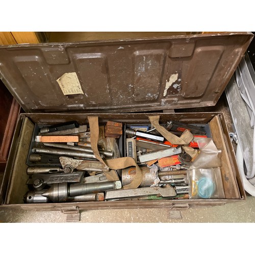 87 - MILITARY AMMUNITION BOX FILLED WITH TOOLS