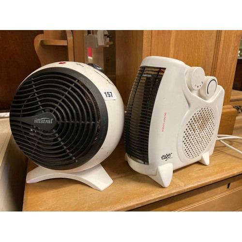 157 - TWO SMALL HEATER/FANS