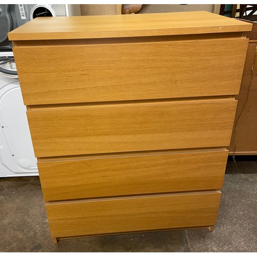 116 - CONTEMPORARY OAK FOUR DRAWER CHEST