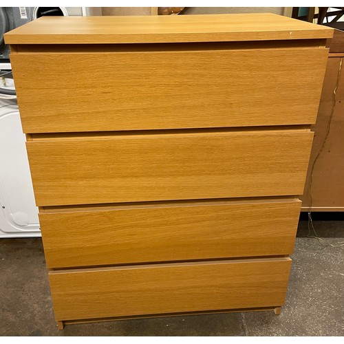 116 - CONTEMPORARY OAK FOUR DRAWER CHEST