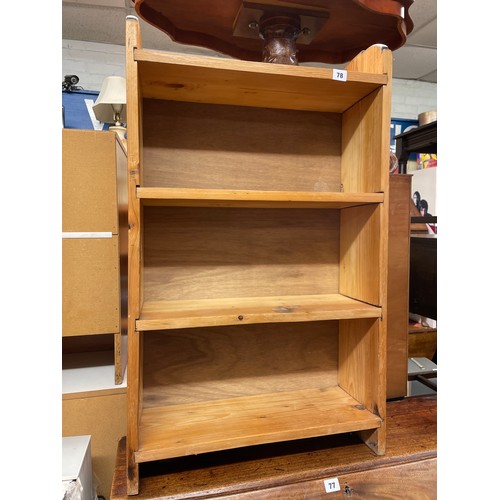 78 - SMALL PINE BOOKCASE