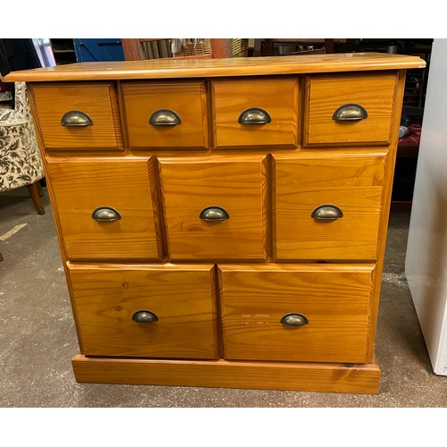 103 - PINE FOUR OVER THREE OVER TWO DRAWER CHEST