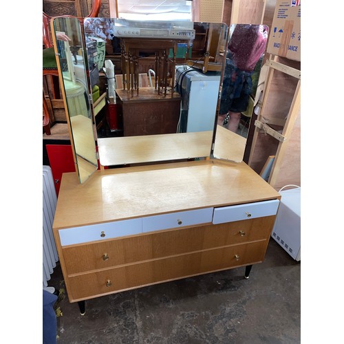 188 - 1950S LIGHT WOOD DRESSING TABLE