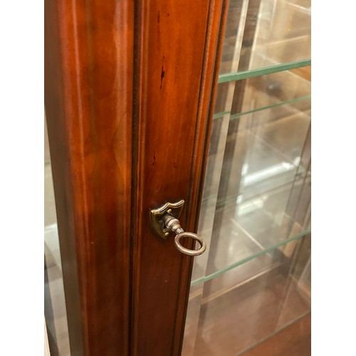 105 - BIEDERMEIER STYLE CHERRY WOOD VITRINE