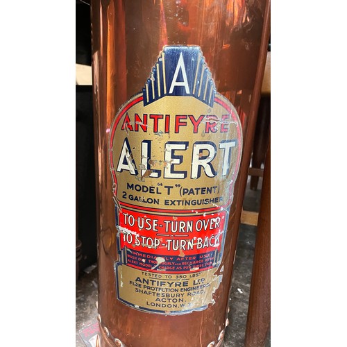 177 - ANTIQUE COPPER ANTI FYRE EXTINGUISHER