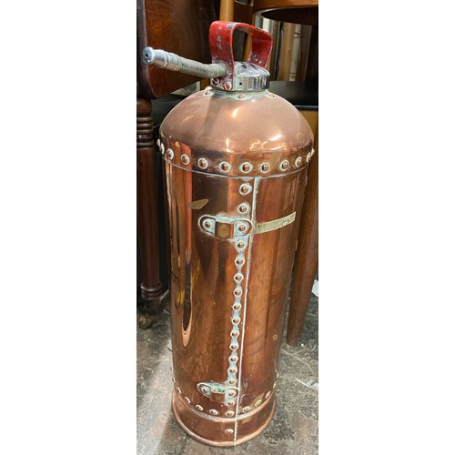 177 - ANTIQUE COPPER ANTI FYRE EXTINGUISHER