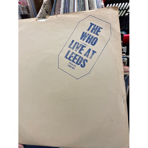 405 - TWO CARTONS OF VINYL LPS VARIOUS INCLUDING THE WHO AND THE FUN BOY THREE WITH AUTOGRAPHED PAPER INSE... 