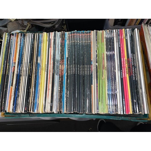 407 - THREE CARTONS OF VARIOUS VINYL LP RECORDS INCLUDING DUPLICATES