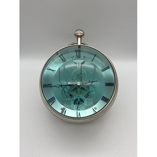 371 - LIBRA LARGE PAPER WEIGHT CLOCK