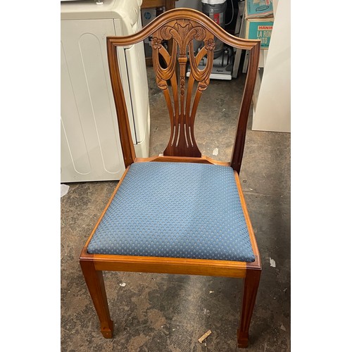 149 - FOUR BURR WALNUT DINING CHAIRS