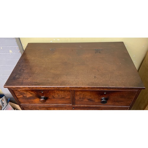 168 - 19TH CENTURY MAHOGANY TWO OVER TWO DRAWER CHEST