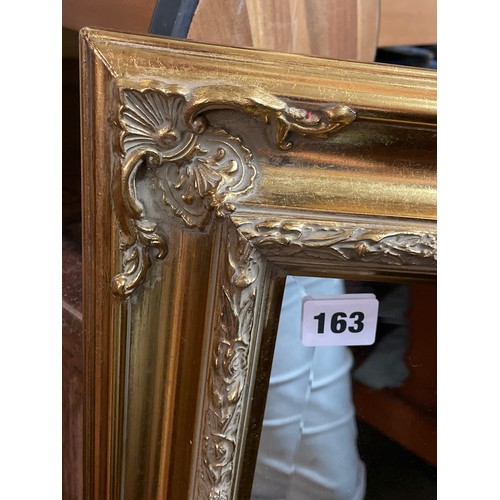 163 - GILT MOULDED BEVEL EDGED MIRROR