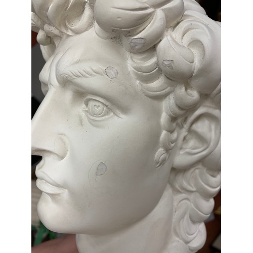 249 - PLASTER BUST OF DAVID AFTER THE ANTIQUE