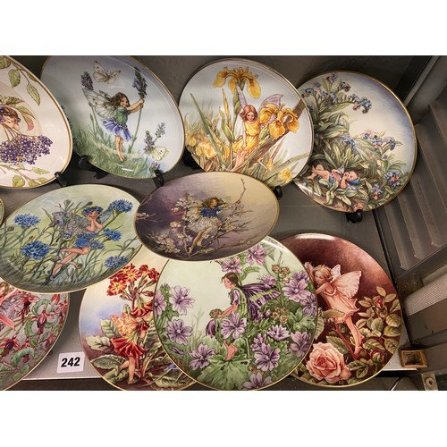 242 - SHELF OF HEINRICH VILLEROY AND BOCH FLOWER FAIRIES PLATES