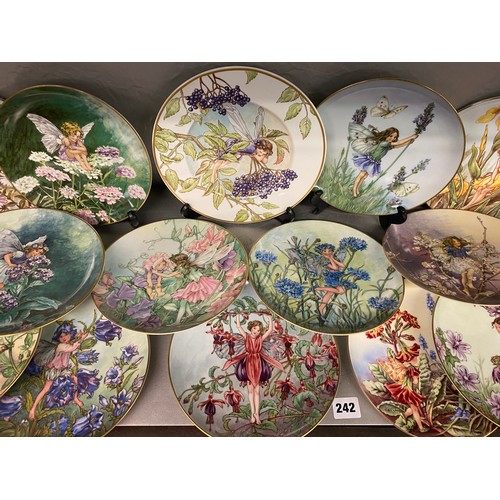 242 - SHELF OF HEINRICH VILLEROY AND BOCH FLOWER FAIRIES PLATES