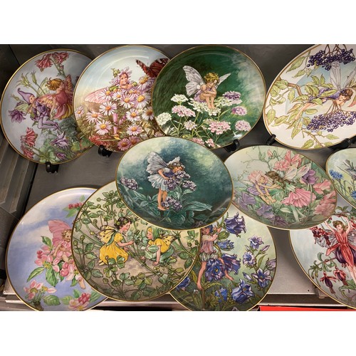 242 - SHELF OF HEINRICH VILLEROY AND BOCH FLOWER FAIRIES PLATES