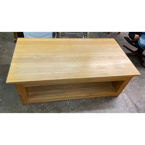 55 - LARGE OAK COFFEE TABLE