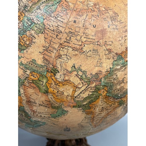 177 - LEGEND TERRESTRIAL GLOBE ON ORNATE CARVED BASE