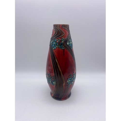 731 - MINTON LIMITED NUMBER 1 SECESSIONIST TAPERED VASE HEIGHT 24.5CM APPROX