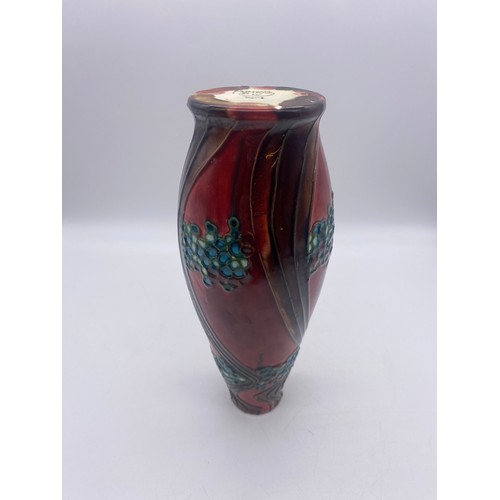 731 - MINTON LIMITED NUMBER 1 SECESSIONIST TAPERED VASE HEIGHT 24.5CM APPROX