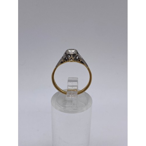 748 - 18CT GOLD DIAMOND SOLITAIRE RING 1.9G APPROX