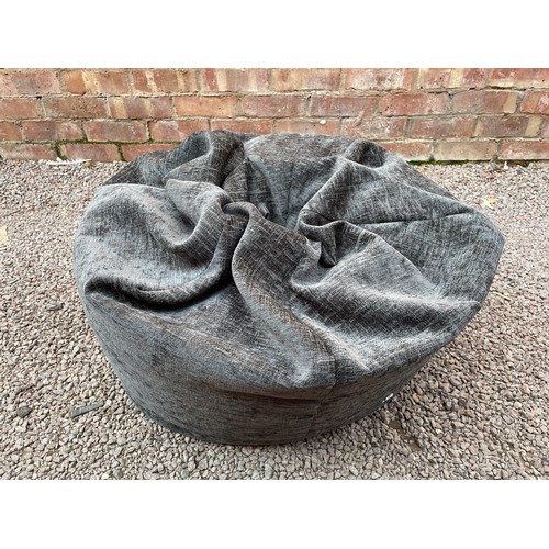 60 - BLACK AND GREY FLECK BEAN BAG