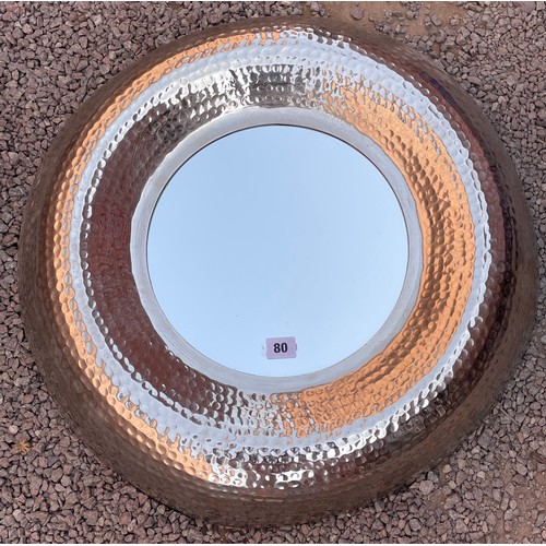 80 - CIRCULAR BEATEN METAL EFFECT MIRROR