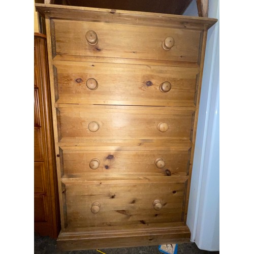 70 - PINE FIVE DRAWER CHEST