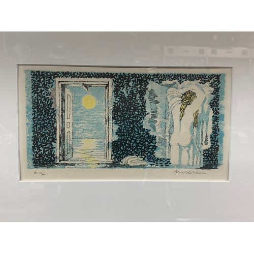 538 - AXEL OLSSON 1919-2001 LIMITED EDITION SIGNED IN PENCIL ENTITLED EFTER BADET 1951 FRAMED AND GLAZED 3... 