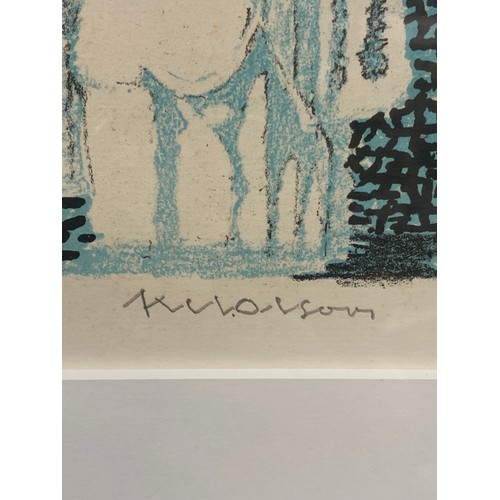 538 - AXEL OLSSON 1919-2001 LIMITED EDITION SIGNED IN PENCIL ENTITLED EFTER BADET 1951 FRAMED AND GLAZED 3... 