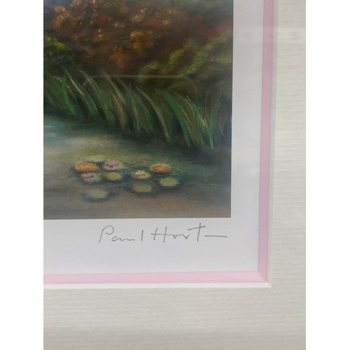 541 - PAUL HORTON GICLEE CANVAS ON BOARD IMAGE MINI EDITION 17/95 ENTITLED MONETS GARDEN 17CM X 17CM APPRO... 