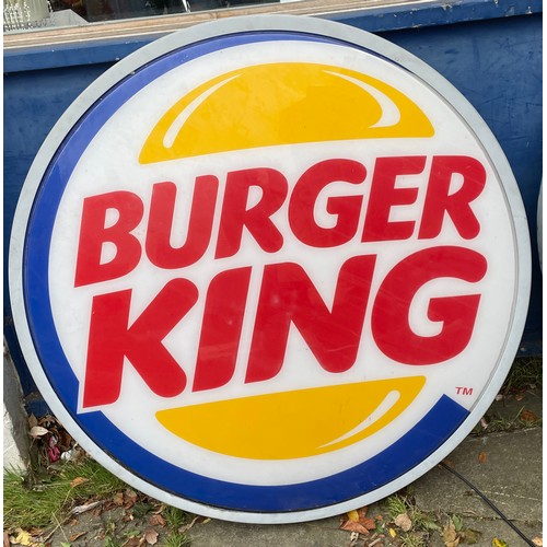 174 - 1999 BURGER KING CIRCULAR ADVERTISING SIGN 125cm D