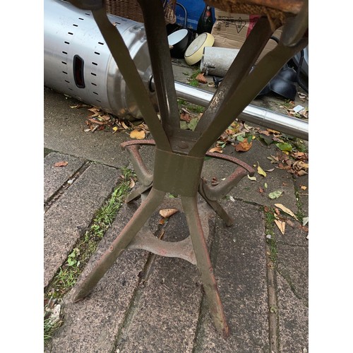 178 - EARLY 20TH CENTURY INDUSTRIAL WORKSHOP HIGH CHAIR