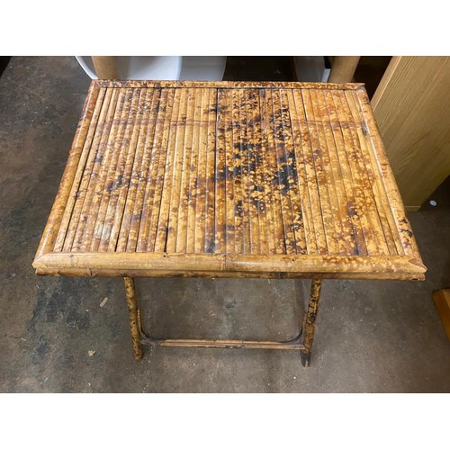 139 - EARLY 20TH CENTURY BAMBOO SQUARE SECTION FOLDING TABLE