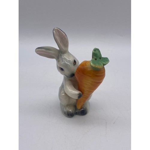 436 - GOEBEL BUNNY RABBIT AND CARROT SALT AND PEPPER SHAKER