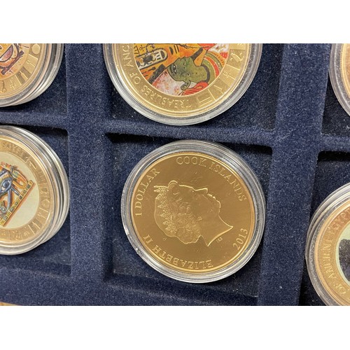 501 - WESTMINSTER MINT GOLD PLATED COIN COLLECTION THE TREASURES OF ANCIENT EGYPT WITH CERTIFICATES