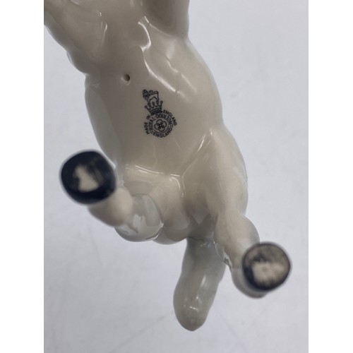 578 - ROYAL DOULTON MATT SPRING TIME FOAL FIGURE ON PLINTH AND ONE DAPPLE GREY FOAL FIGURE