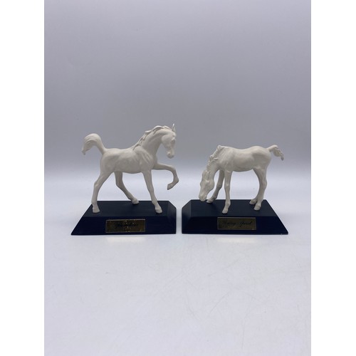 576 - BESWICK MATT WHITE SPIRIT OF FREEDOM FIGURE GROUP AND TWO BESWICK SPRINGTIME AND YOUNG SPIRIT FIGURE... 