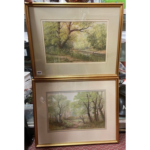 600 - PAIR OF PASTEL LANDSCAPES ENTITLED RIVER FOWEY CORNWALL BY T TWISLETON