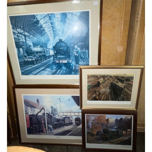 615 - SIGNED LIMITED EDITION PRINT BY TERRANCE CUNEO CLAPHAM JUNCTION, PRINT THE MIDLANDER, AND TWO OTHER ... 