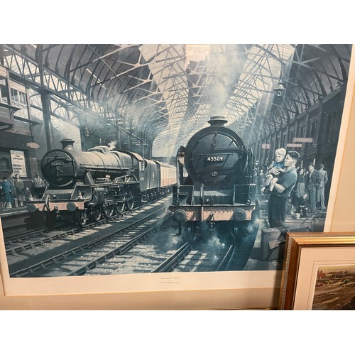 615 - SIGNED LIMITED EDITION PRINT BY TERRANCE CUNEO CLAPHAM JUNCTION, PRINT THE MIDLANDER, AND TWO OTHER ... 