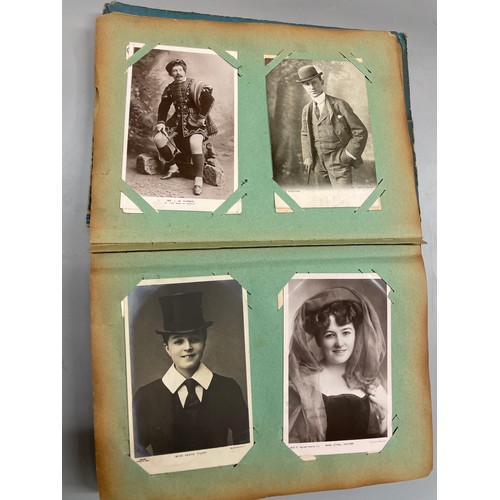 470 - ALBUM OF POSTCARDS ACTORS AND ACTRESSES,  THEATRE STARS, PERSONALITIES, CHRISTMAS CARDS, BEAUTIES