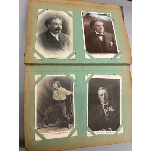 470 - ALBUM OF POSTCARDS ACTORS AND ACTRESSES,  THEATRE STARS, PERSONALITIES, CHRISTMAS CARDS, BEAUTIES