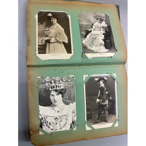 470 - ALBUM OF POSTCARDS ACTORS AND ACTRESSES,  THEATRE STARS, PERSONALITIES, CHRISTMAS CARDS, BEAUTIES