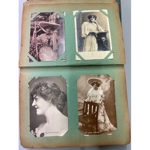 470 - ALBUM OF POSTCARDS ACTORS AND ACTRESSES,  THEATRE STARS, PERSONALITIES, CHRISTMAS CARDS, BEAUTIES