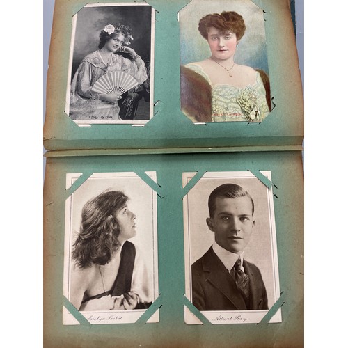 470 - ALBUM OF POSTCARDS ACTORS AND ACTRESSES,  THEATRE STARS, PERSONALITIES, CHRISTMAS CARDS, BEAUTIES